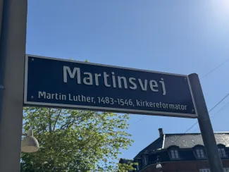 Vejskilt med teksten “Martinsvej”