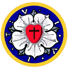 Lutherrose med “vivit” i kanten
