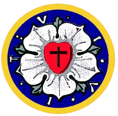 Lutherrose med “vivit” i kanten