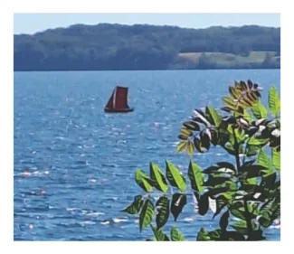 En båd på Vejle fjord
